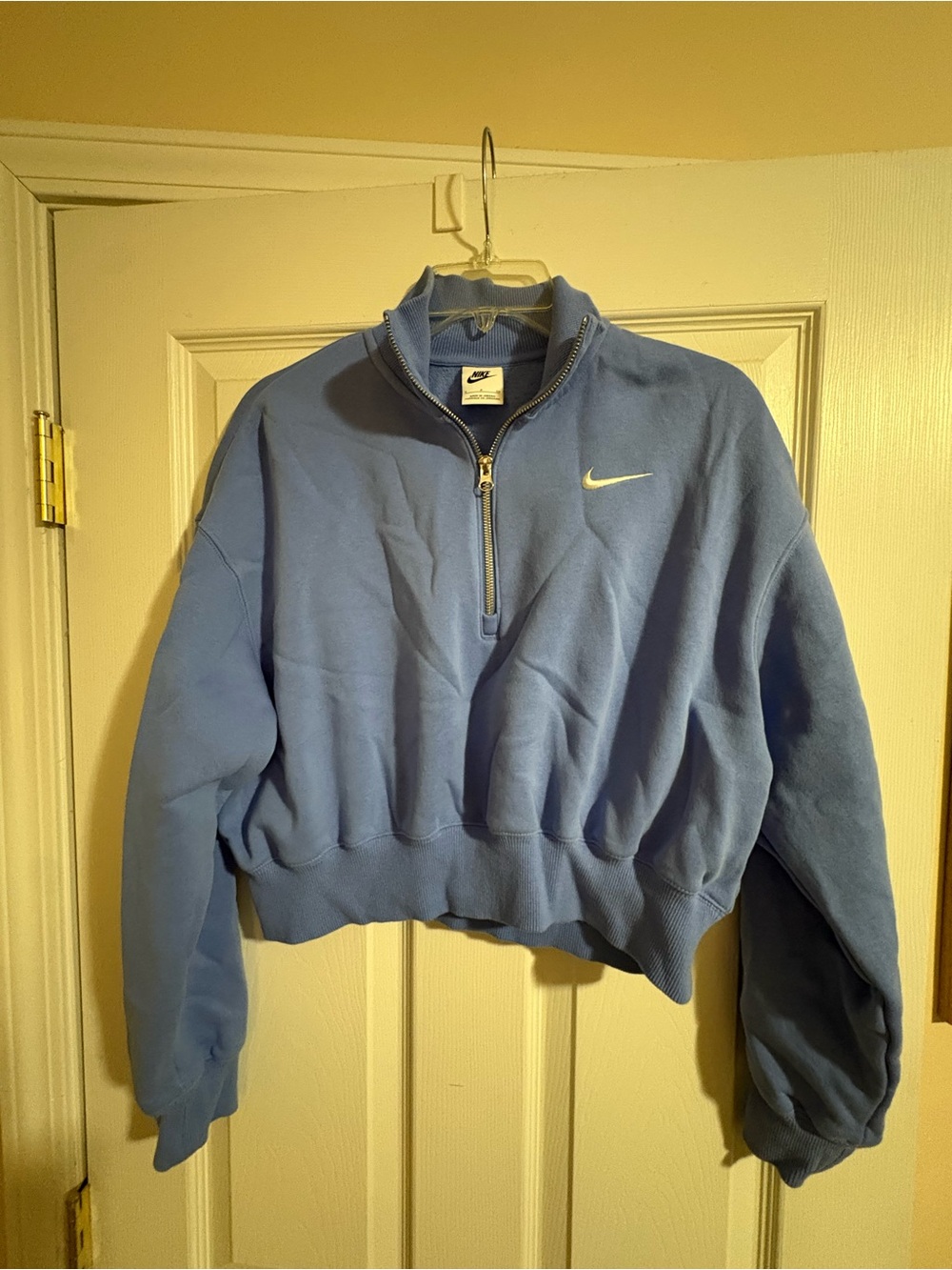 Nike Periwinkle Quarter-Zip Pullover with Swoosh